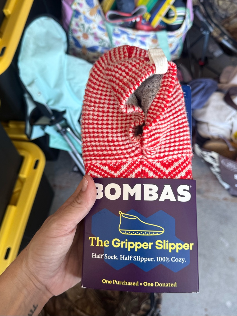 Bombas red and white  Slipper